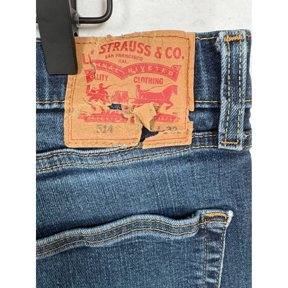 Levis 514 Straight Fit Jeans Mens 33x30 Dark Wash Blue Denim Pants